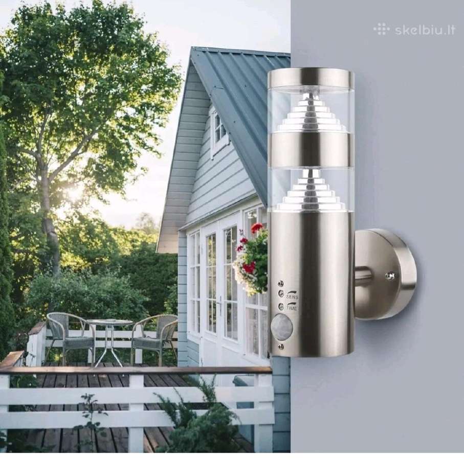 Lauko LED sienines lempos su judesio davikliu 220v - nuotraukos Nr. 6