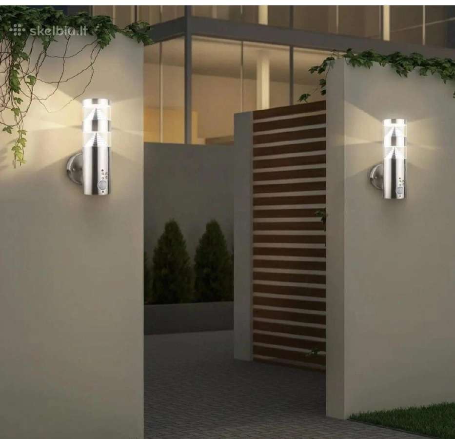 Lauko LED sienines lempos su judesio davikliu 220v - nuotraukos Nr. 7