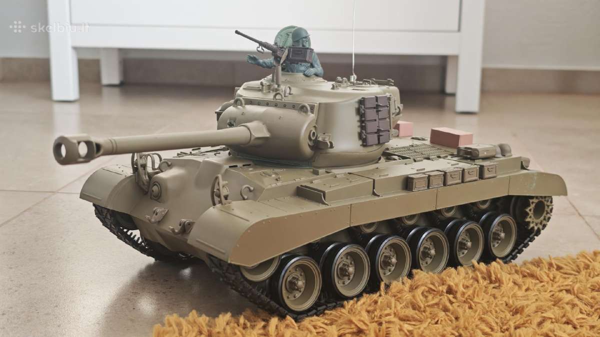 Amerikietiškas M26 Pershing 1:16 RC tankas.