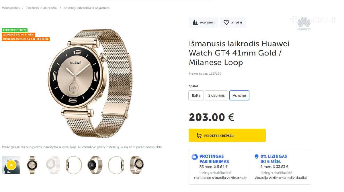 Huawei Watch Gt4 - nuotraukos Nr. 4