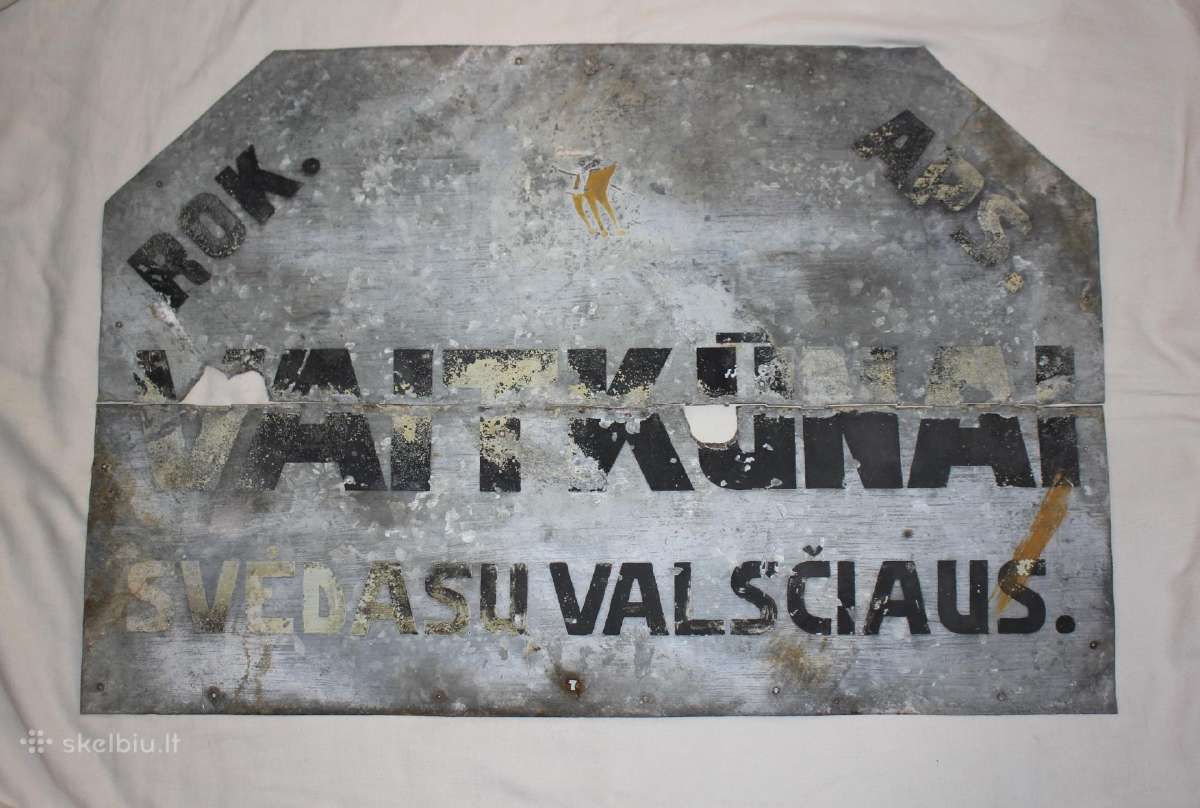 Tarpukario Lietuvos Vaitkūnai kaimo Svėdasų iškaba