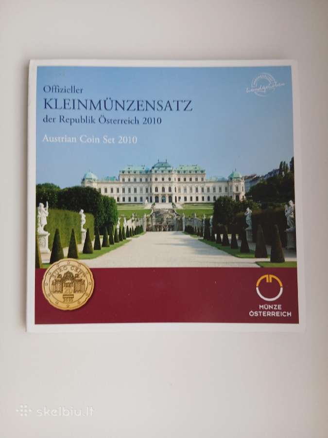 Austrija 2010 m.oficialus bankinis monetų rinkinys