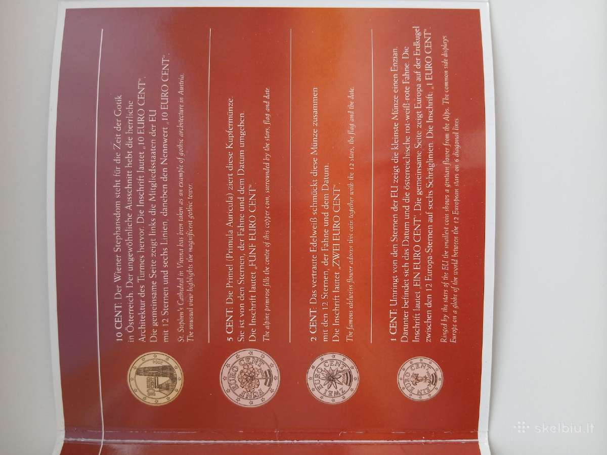 Austrija 2004 m.oficialus bankinis monetų rinkinys - nuotraukos Nr. 4