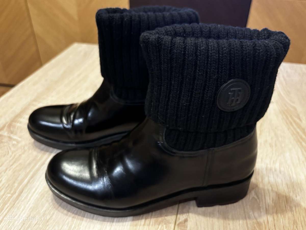 Juodi, odiniai Tommy Hilfiger batai - nuotraukos Nr. 8