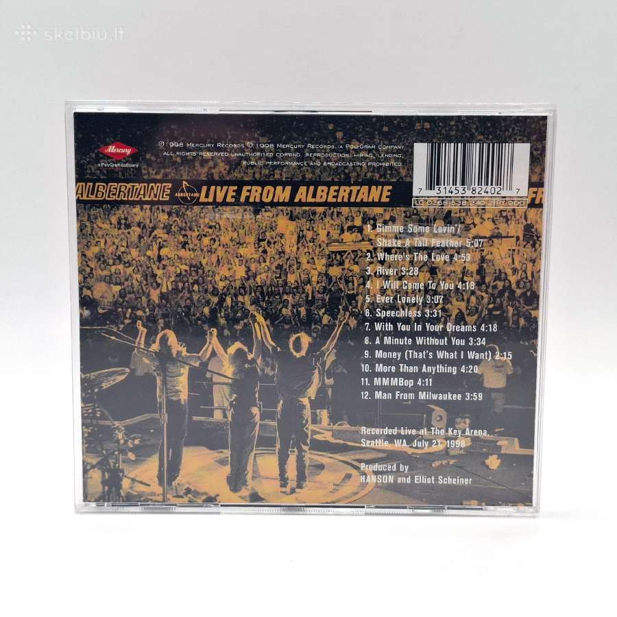 Hanson - Live From Albertane (CD, Albumas) - nuotraukos Nr. 2