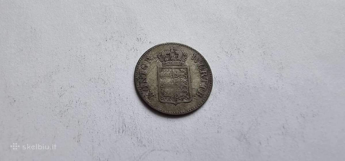 1842 3 kreuzeriai Wurtenbergas - nuotraukos Nr. 2
