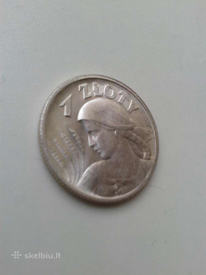 Lenkiškas 1 zlotas 1925m. - nuotraukos Nr. 6