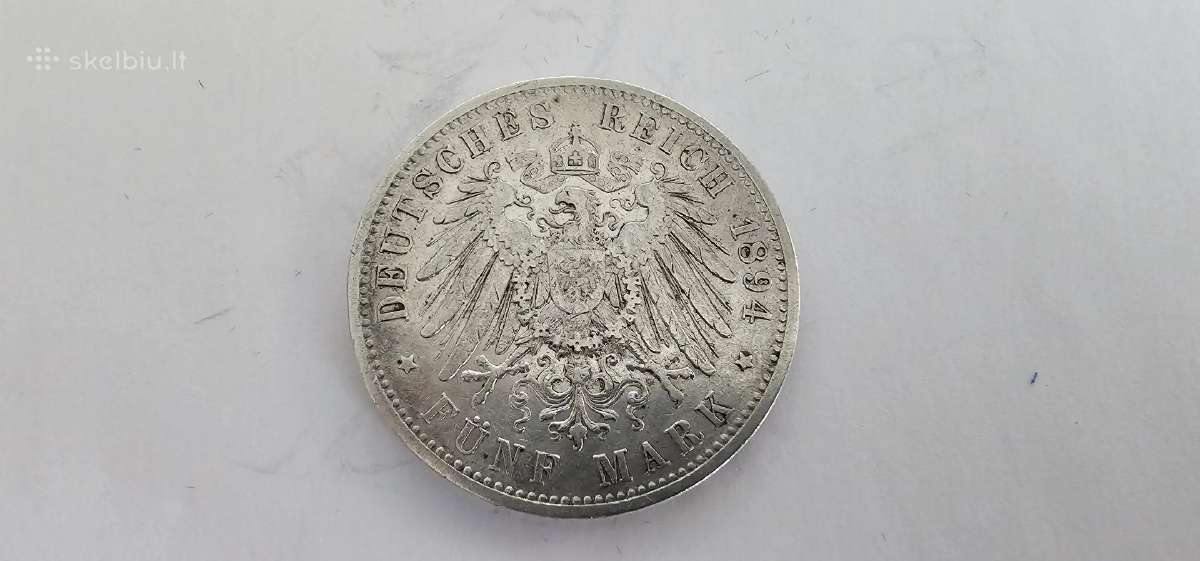 1894 5 markes Prusija , reta - nuotraukos Nr. 2