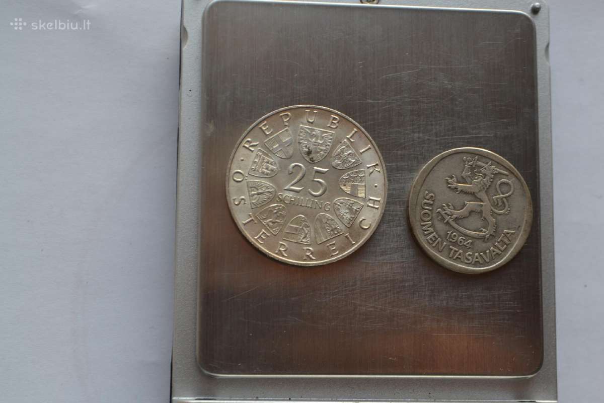 Austria 1967 m.,suomija 1 marka 1964 m.