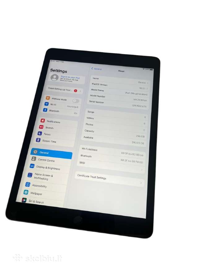 iPad (9th Generation) 256gb + 3 mėn. garantija - nuotraukos Nr. 2