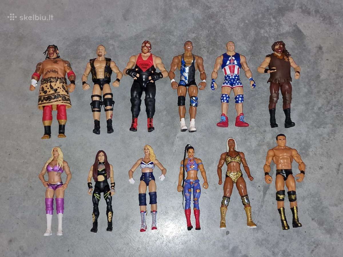 13x Originalių Wwe imtynininkų figūrėlių rinkinys