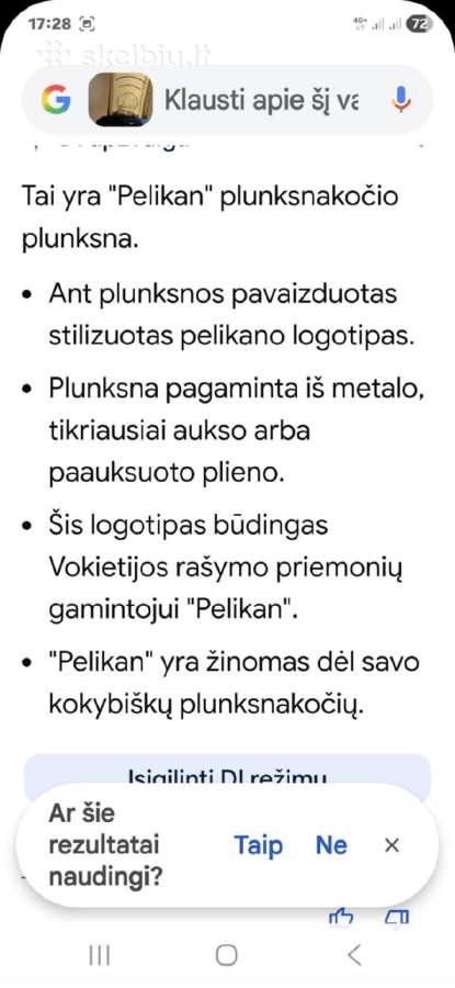 Plunksnakotis ,Pelikan'' - nuotraukos Nr. 10