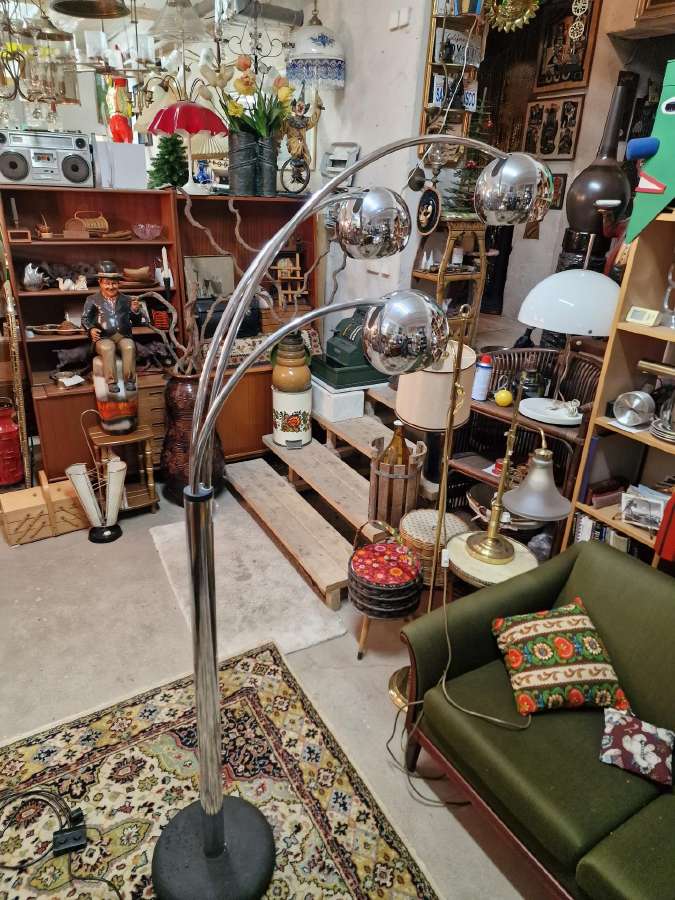Vintažinis mid century modern chromo toršeras - nuotraukos Nr. 2