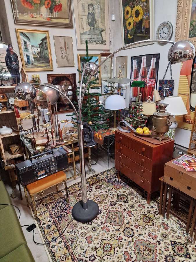 Vintažinis mid century modern chromo toršeras - nuotraukos Nr. 6