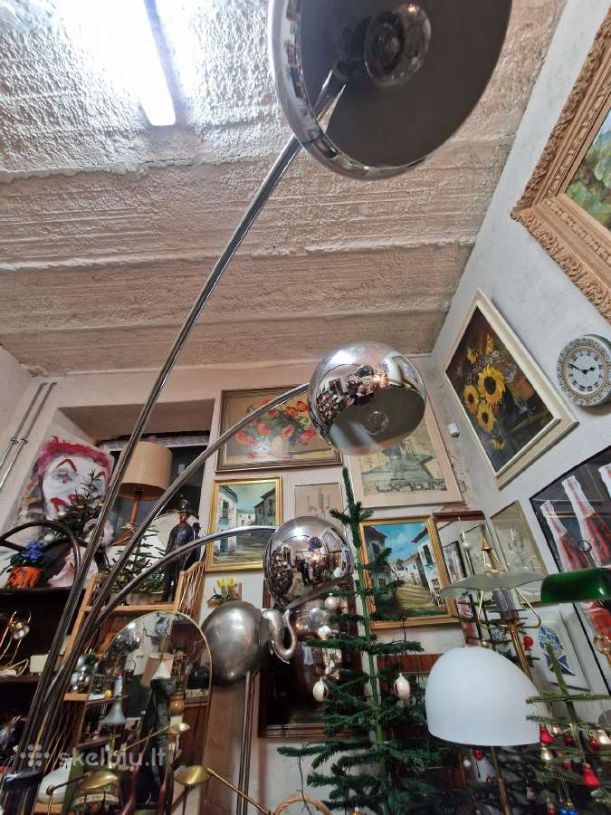 Vintažinis mid century modern chromo toršeras - nuotraukos Nr. 13