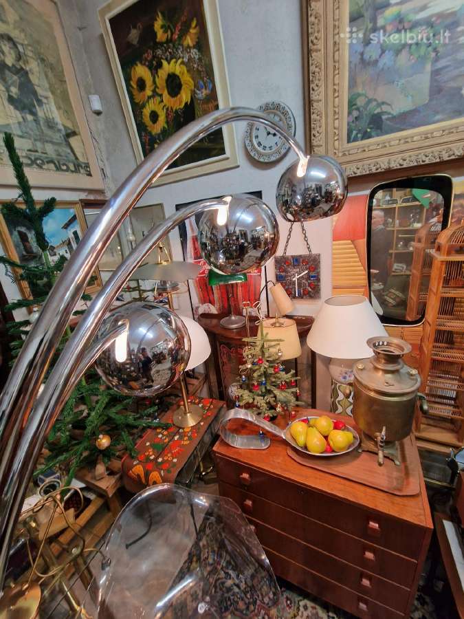 Vintažinis mid century modern chromo toršeras - nuotraukos Nr. 17
