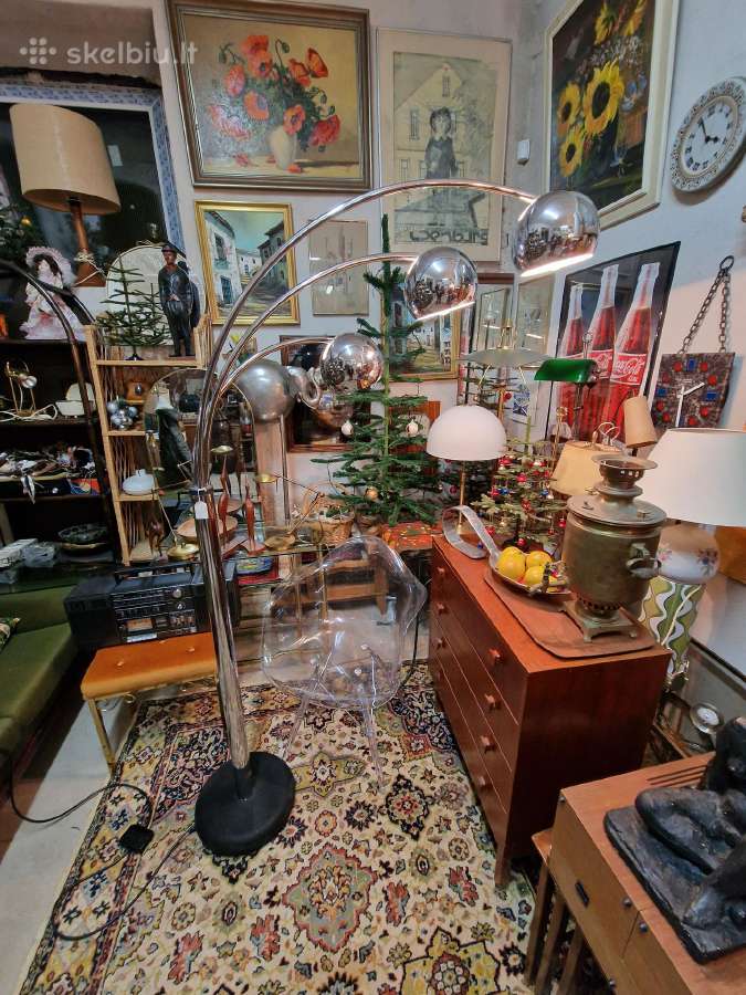 Vintažinis mid century modern chromo toršeras - nuotraukos Nr. 18