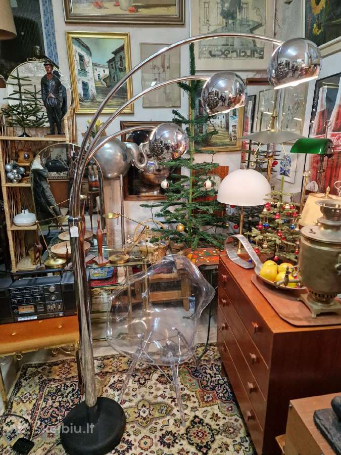 Vintažinis mid century modern chromo toršeras - nuotraukos Nr. 19