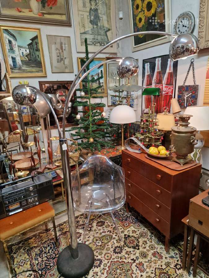 Vintažinis mid century modern chromo toršeras - nuotraukos Nr. 20