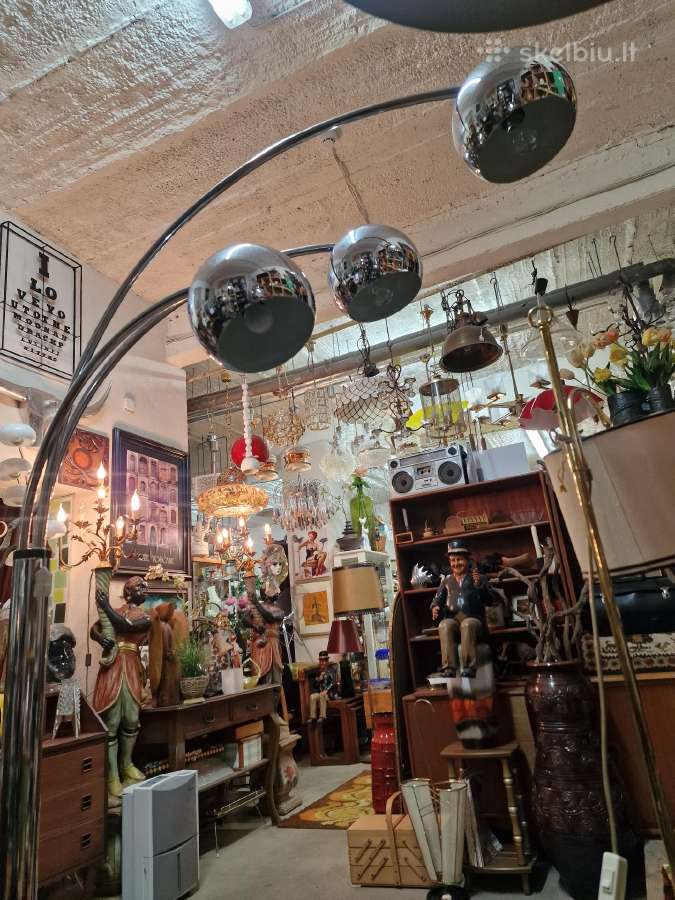 Vintažinis mid century modern chromo toršeras - nuotraukos Nr. 21
