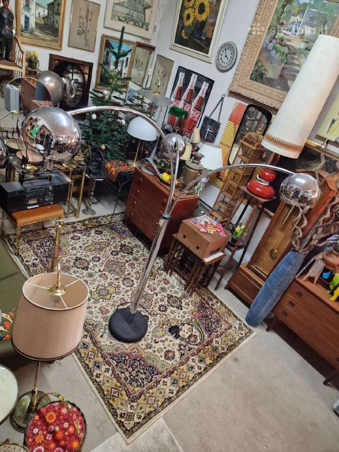Vintažinis mid century modern chromo toršeras - nuotraukos Nr. 25