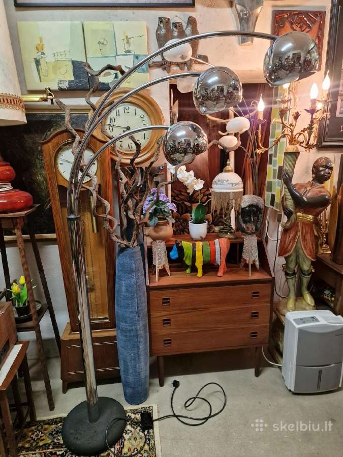 Vintažinis mid century modern chromo toršeras - nuotraukos Nr. 27