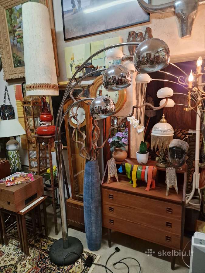 Vintažinis mid century modern chromo toršeras - nuotraukos Nr. 28