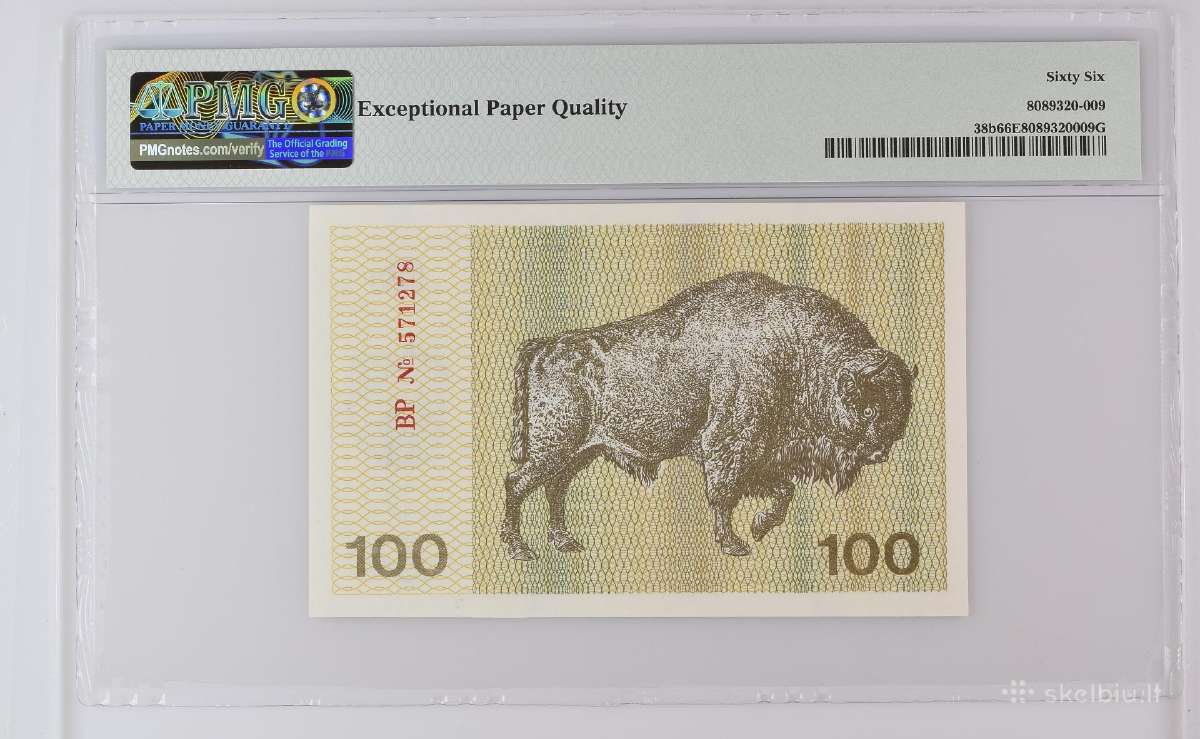1991 m. 100 talonų Pmg66 BP serija - nuotraukos Nr. 2