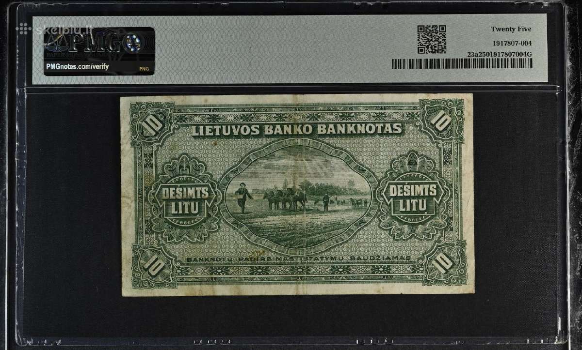 1927 m. 10 litų Pmg 25 G serija - nuotraukos Nr. 2