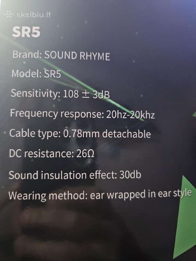 Sound rhyme sr5 ausines - nuotraukos Nr. 5