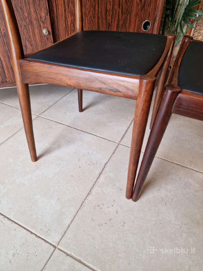 Vintažinės mid century palisandro masyvo kėdės - nuotraukos Nr. 28