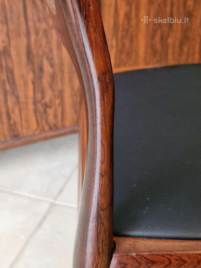 Vintažinės mid century palisandro masyvo kėdės - nuotraukos Nr. 31