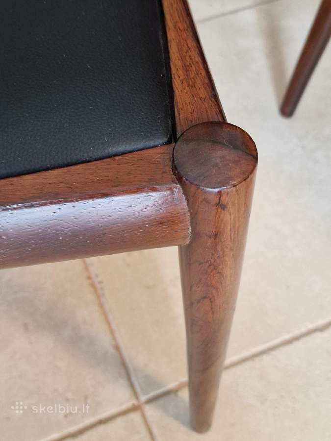 Vintažinės mid century palisandro masyvo kėdės - nuotraukos Nr. 33