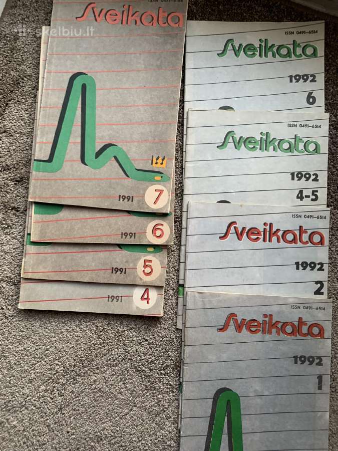 Žurnalas Sveikata 1991-1992 metai, 8vnt.