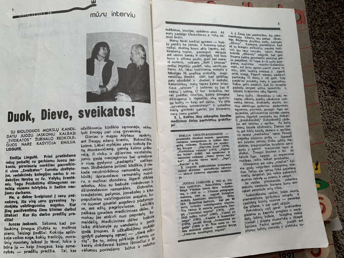 Žurnalas Sveikata 1991-1992 metai, 8vnt. - nuotraukos Nr. 2