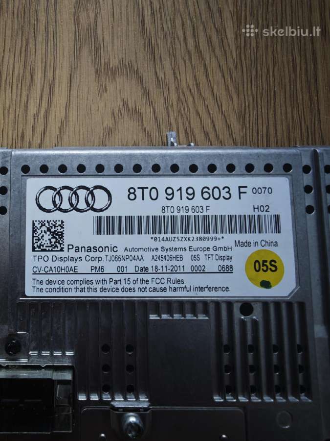 Audi A4 B8 Display - nuotraukos Nr. 2