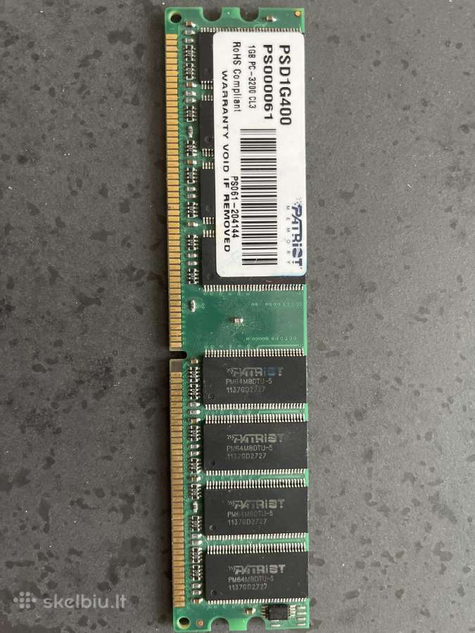 Patriot Signature Series Ddr 1gb Pc-3200 400 MHz
