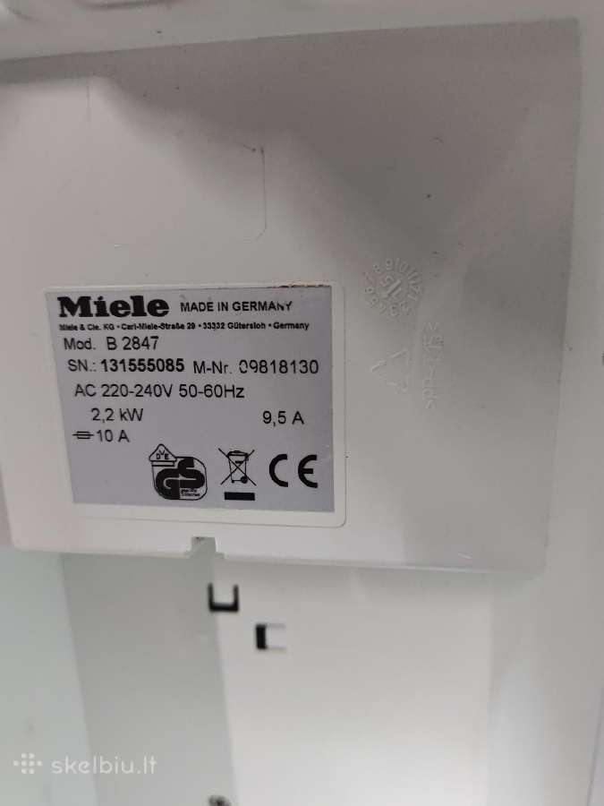 Miele Fashionmaster, garų lyginimo sistema. - nuotraukos Nr. 5