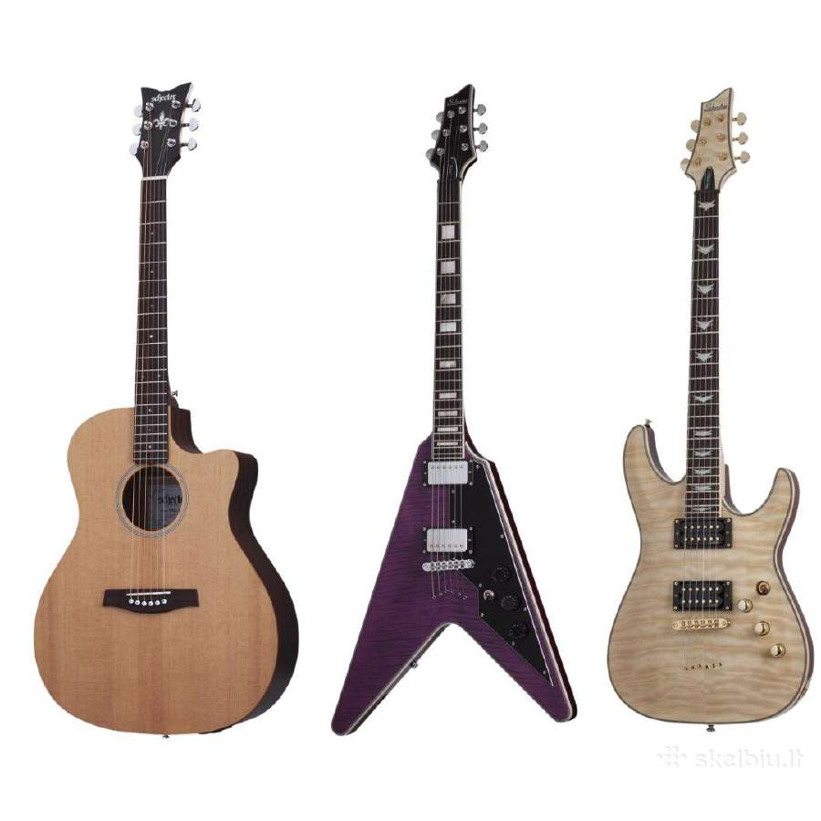 Akustinės gitaros, elektrinės gitaros Vilniuje