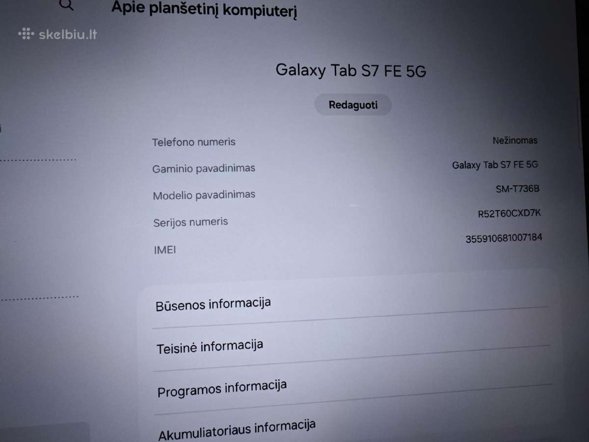 Samsung Galaxy Tab S7 Fe 5G su dėklu ir klaviatūra - nuotraukos Nr. 8