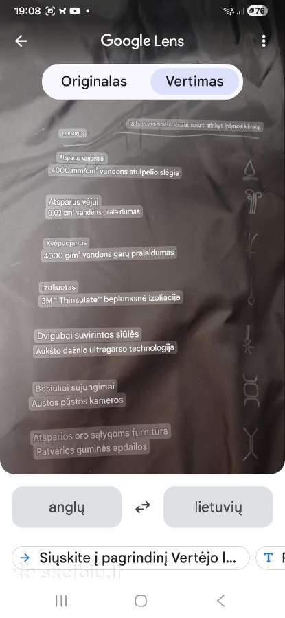 Pailginta vyriška striukė - nuotraukos Nr. 7
