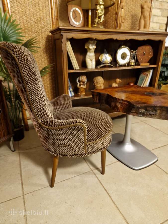 Vintažinis Art Nouveau coctail st.fotelis - nuotraukos Nr. 5