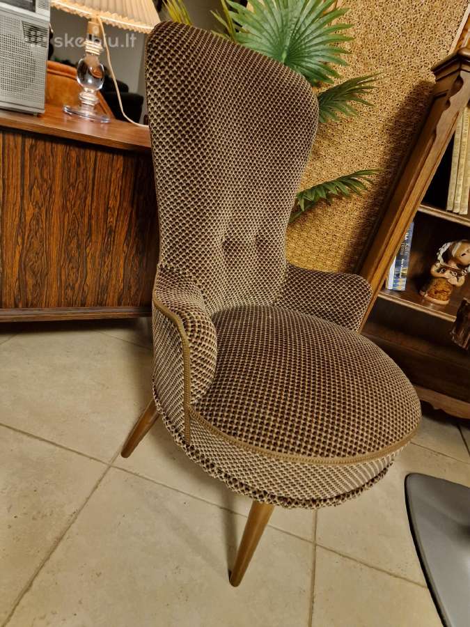 Vintažinis Art Nouveau coctail st.fotelis - nuotraukos Nr. 11