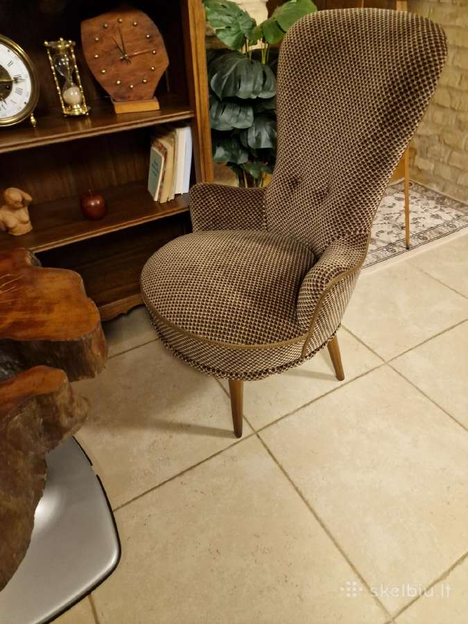 Vintažinis Art Nouveau coctail st.fotelis - nuotraukos Nr. 14
