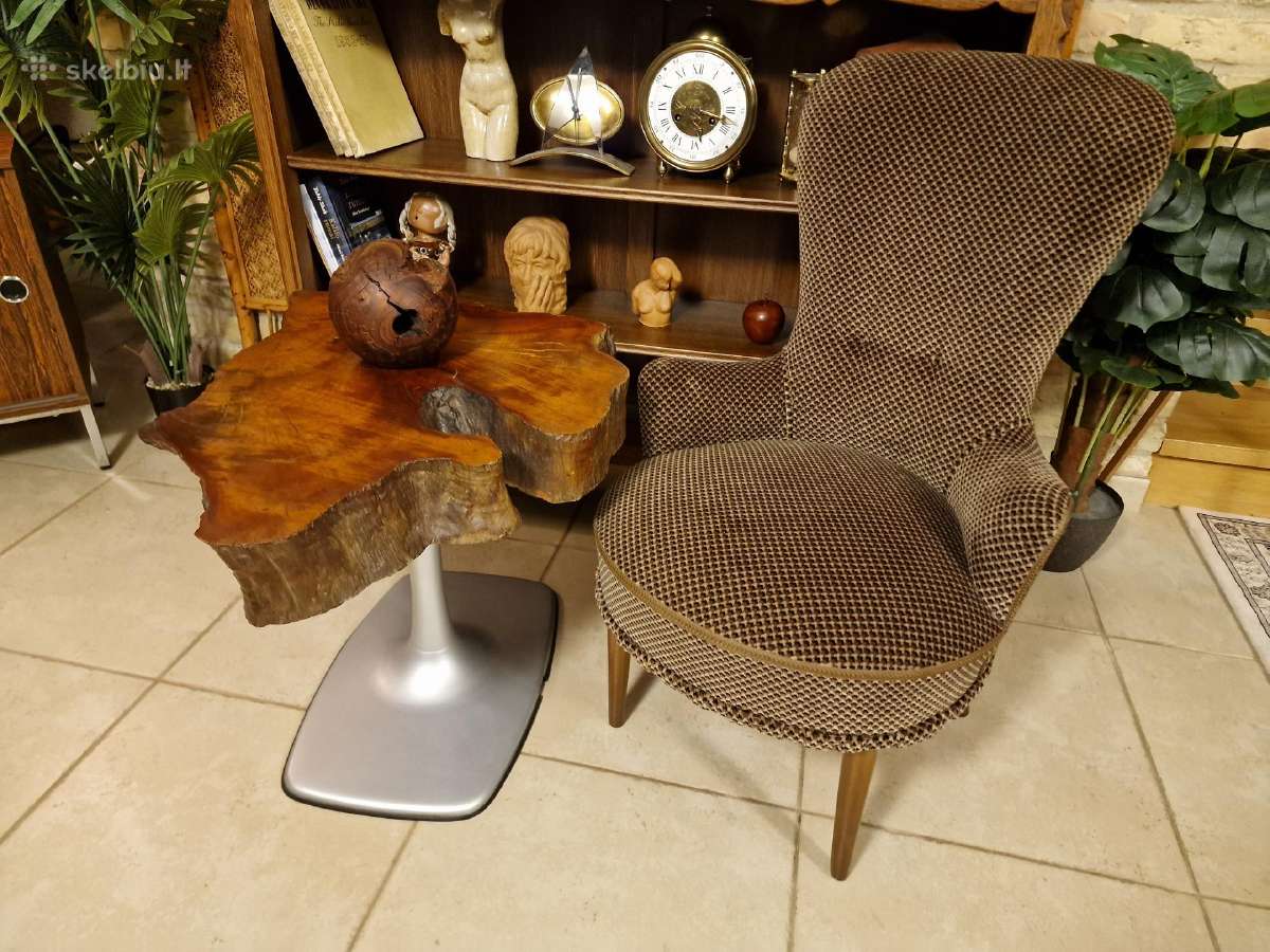 Vintažinis Art Nouveau coctail st.fotelis - nuotraukos Nr. 21