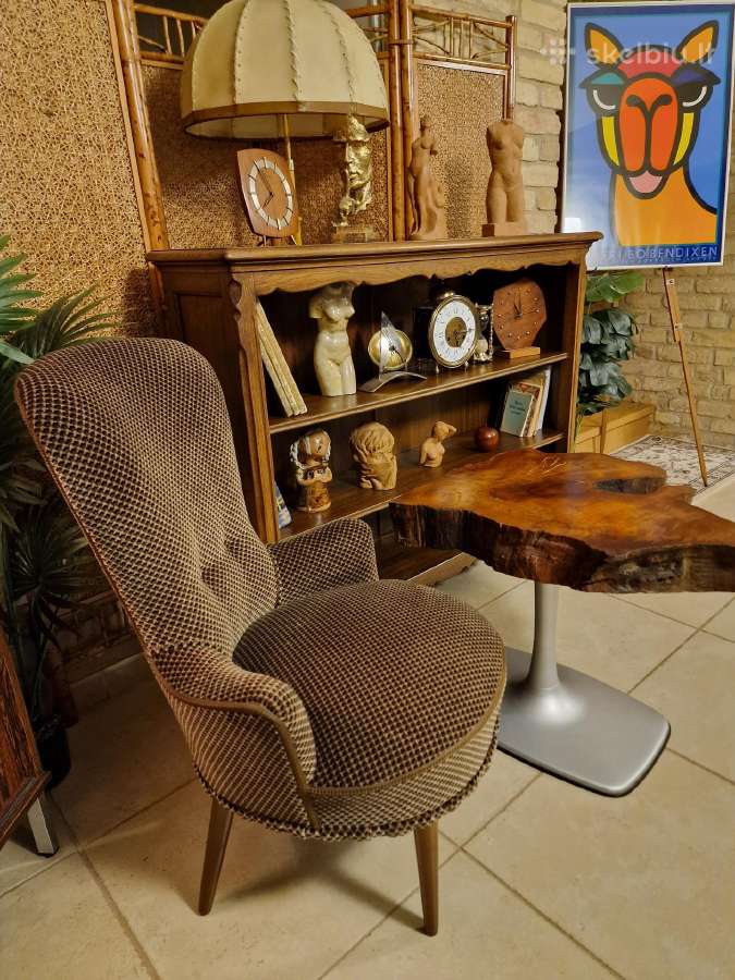 Vintažinis Art Nouveau coctail st.fotelis - nuotraukos Nr. 23