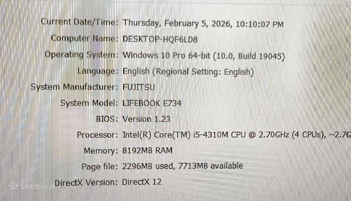 Fujitshu lifebook E734 - nuotraukos Nr. 2