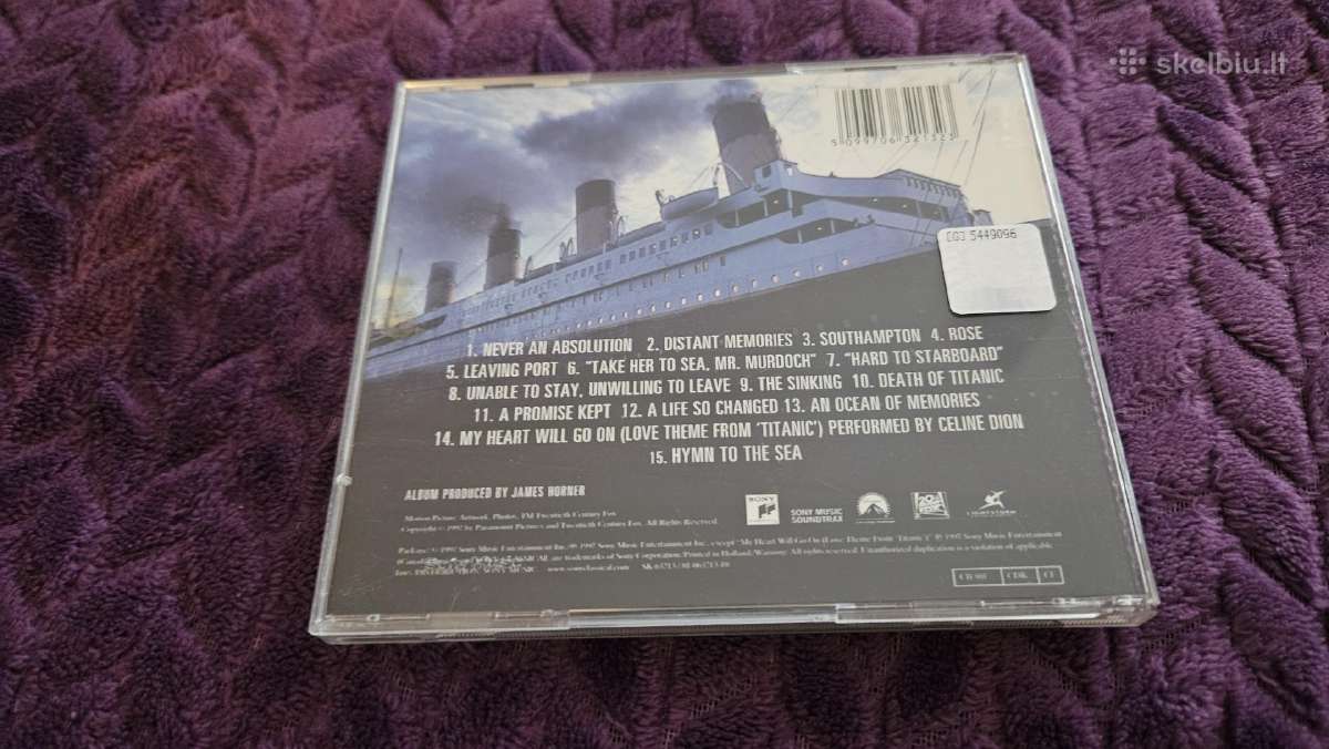 CD, James Horner – titanic (Music From The Motion) - nuotraukos Nr. 3
