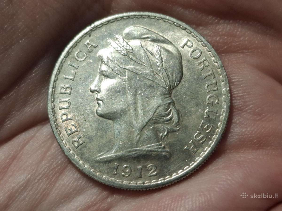 Portugalija 50 sentavų 1912 sidabras - nuotraukos Nr. 2