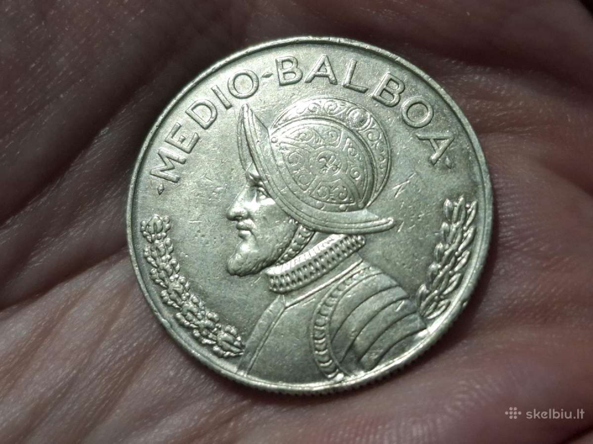 Panama 1/2 balboa 1962 sidabras